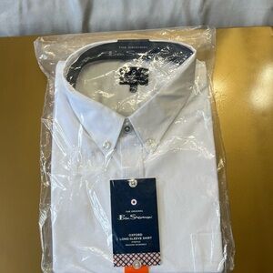 COPY - Ben Sherman Men’s 2X White Oxford Long-Sleeve Shirt